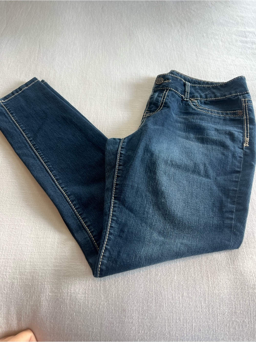 Maurices Women's Straight Leg Dark Blue Denim Jeans
